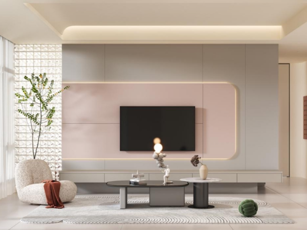 Nội thất căn hộ 2 phòng ngủ phối màu Morandi cao cấp