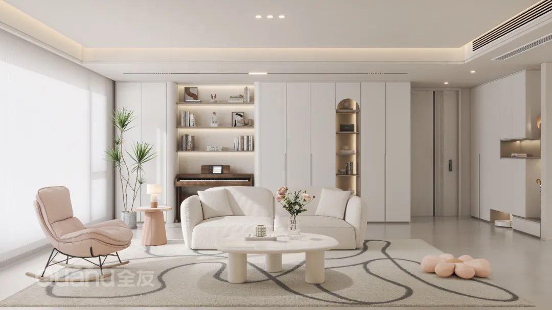 Thiết kế căn hộ 86㎡ full màu kem thật đáng kinh ngạc!